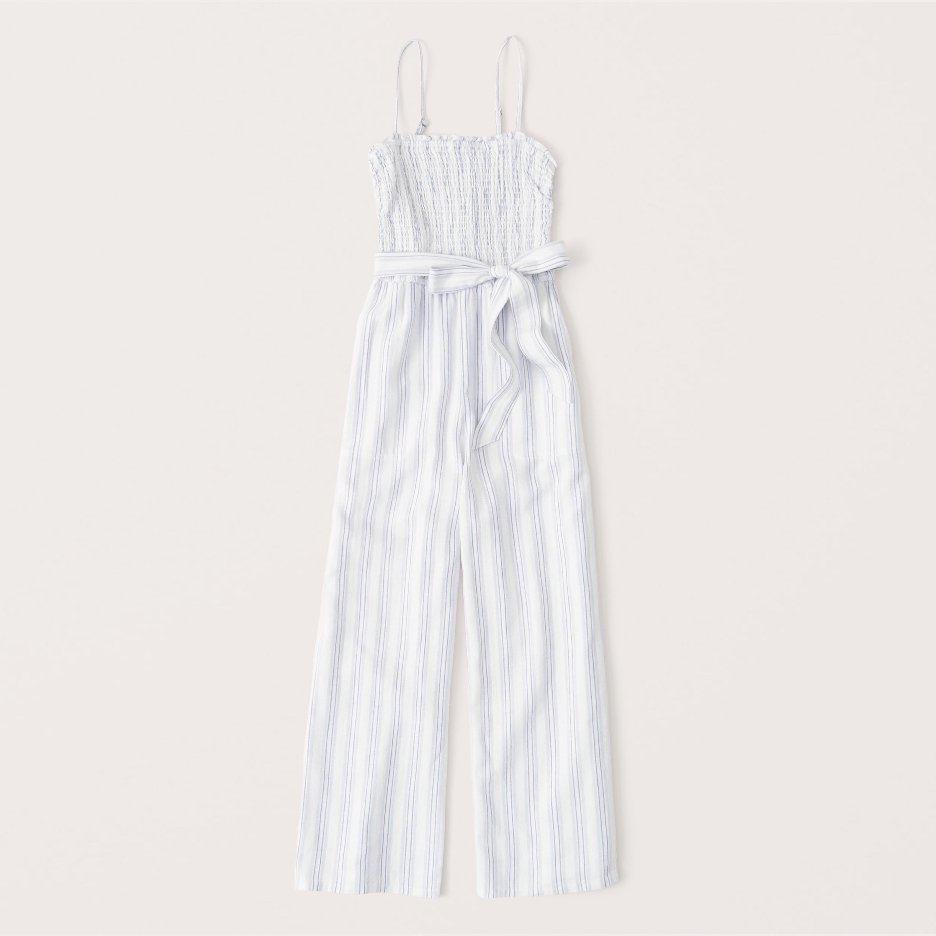 women's smocked jumpsuit