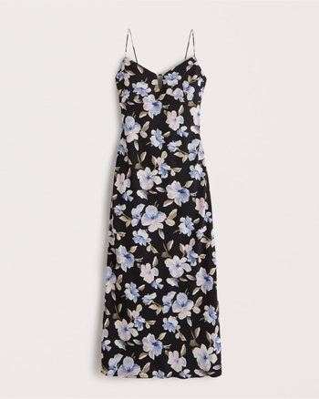 Women's Keyhole Slip Midi Dress Women's Clearance