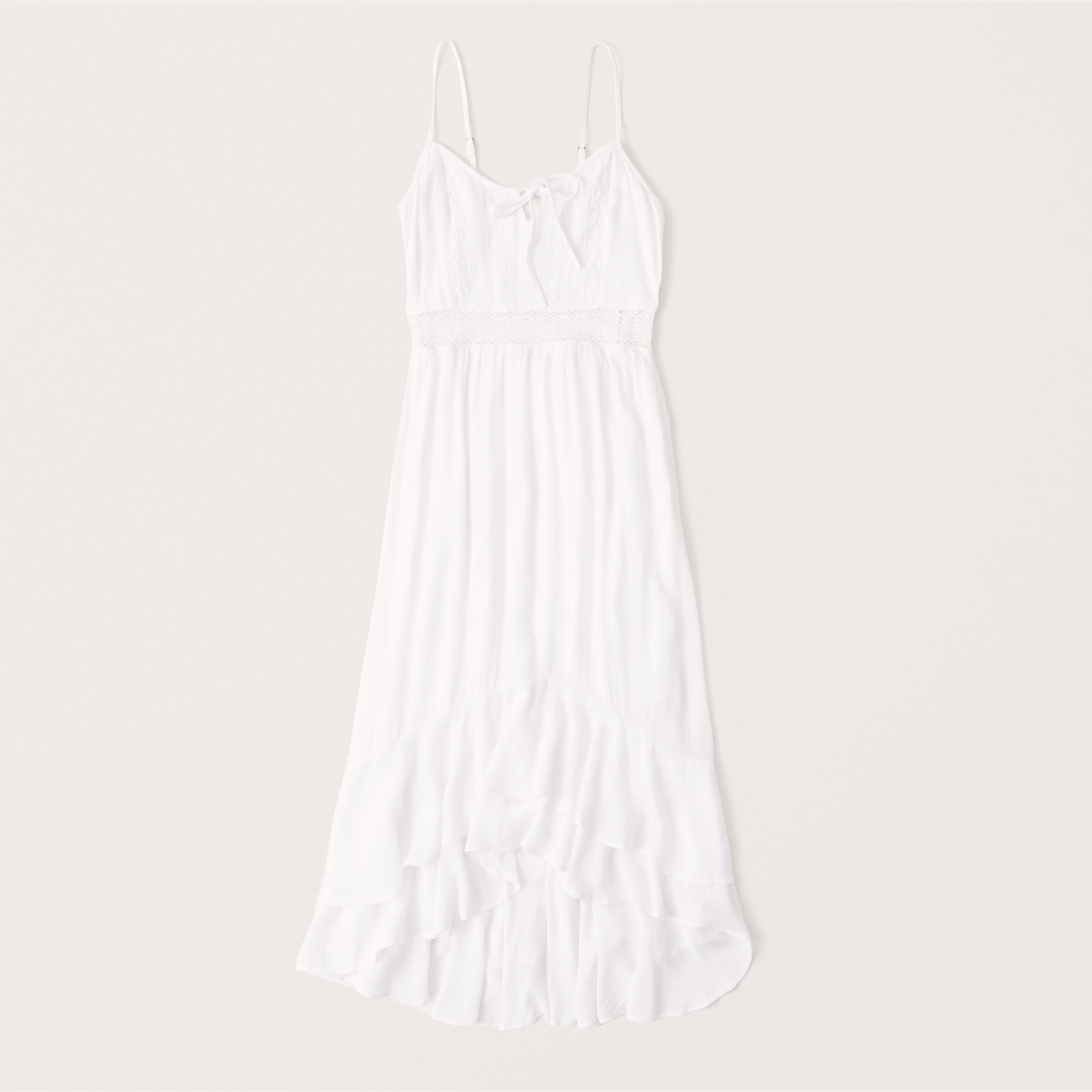 women's high low white dress