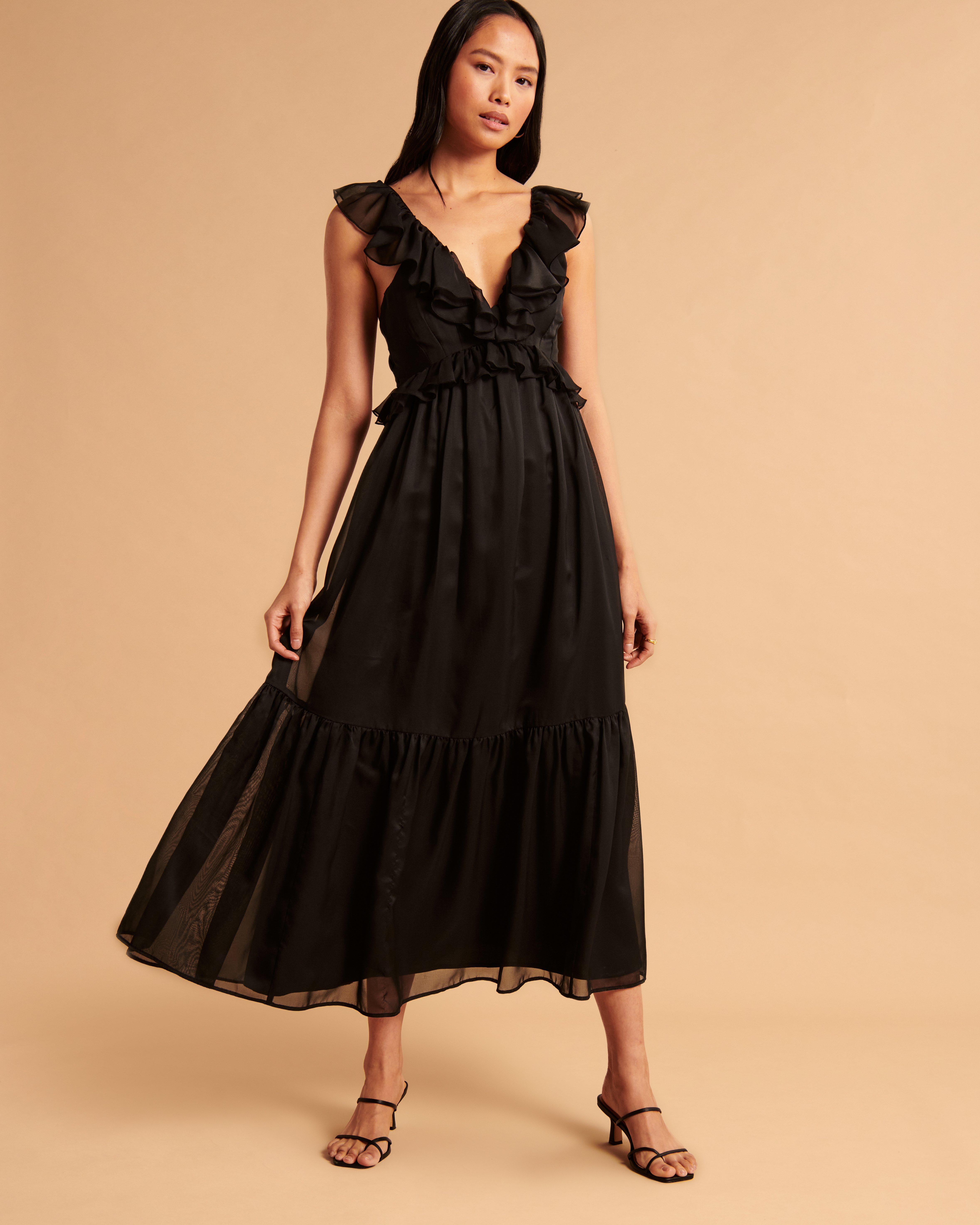 ruffle hem dress abercrombie