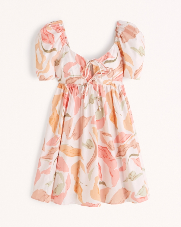 Women's Keyhole Babydoll Mini Dress | Women's Dresses & Jumpsuits | Abercrombie.com