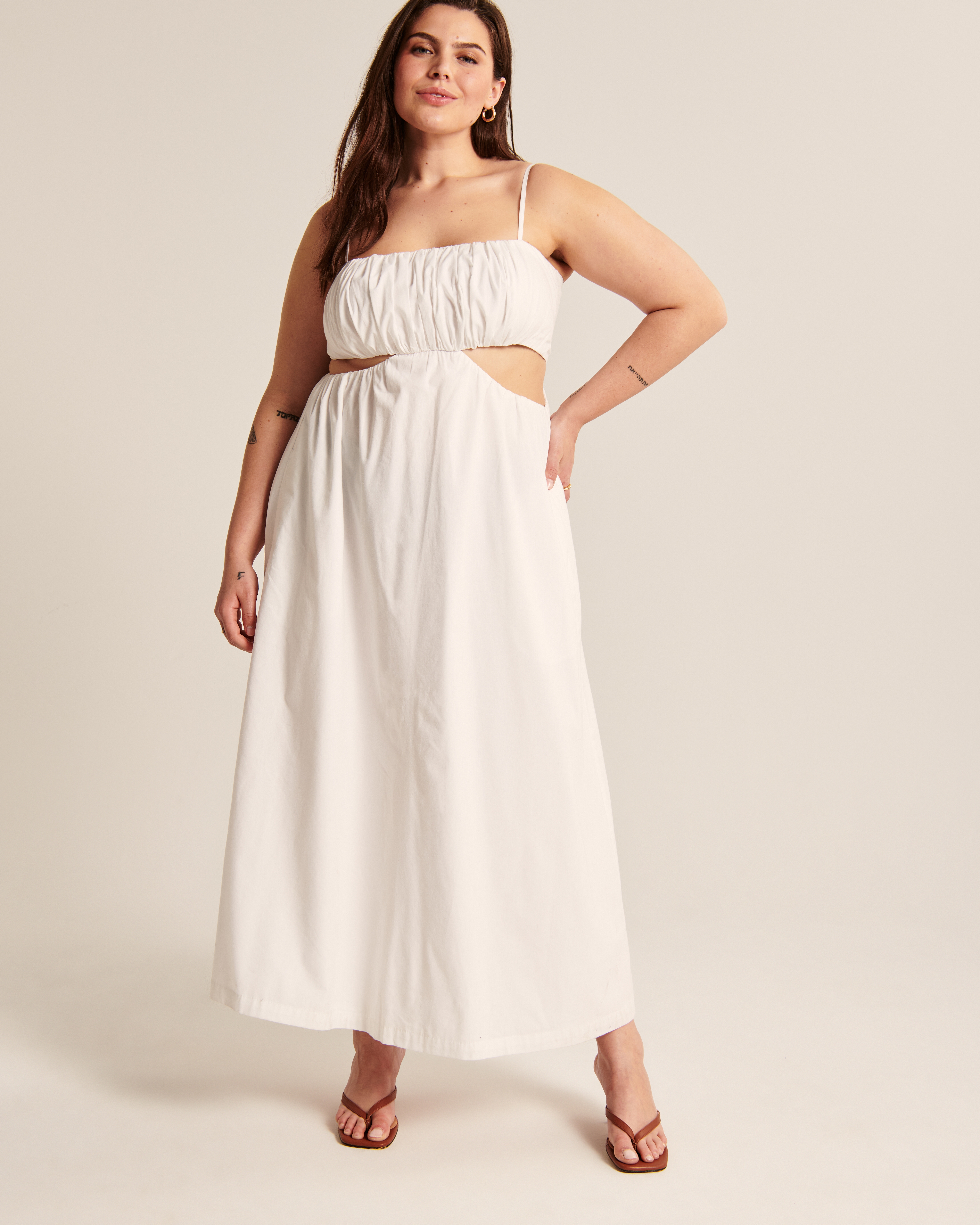 Женское платье Abercrombie & Fitch Bubble Top Maxi, цвет: Белый — фото 2
