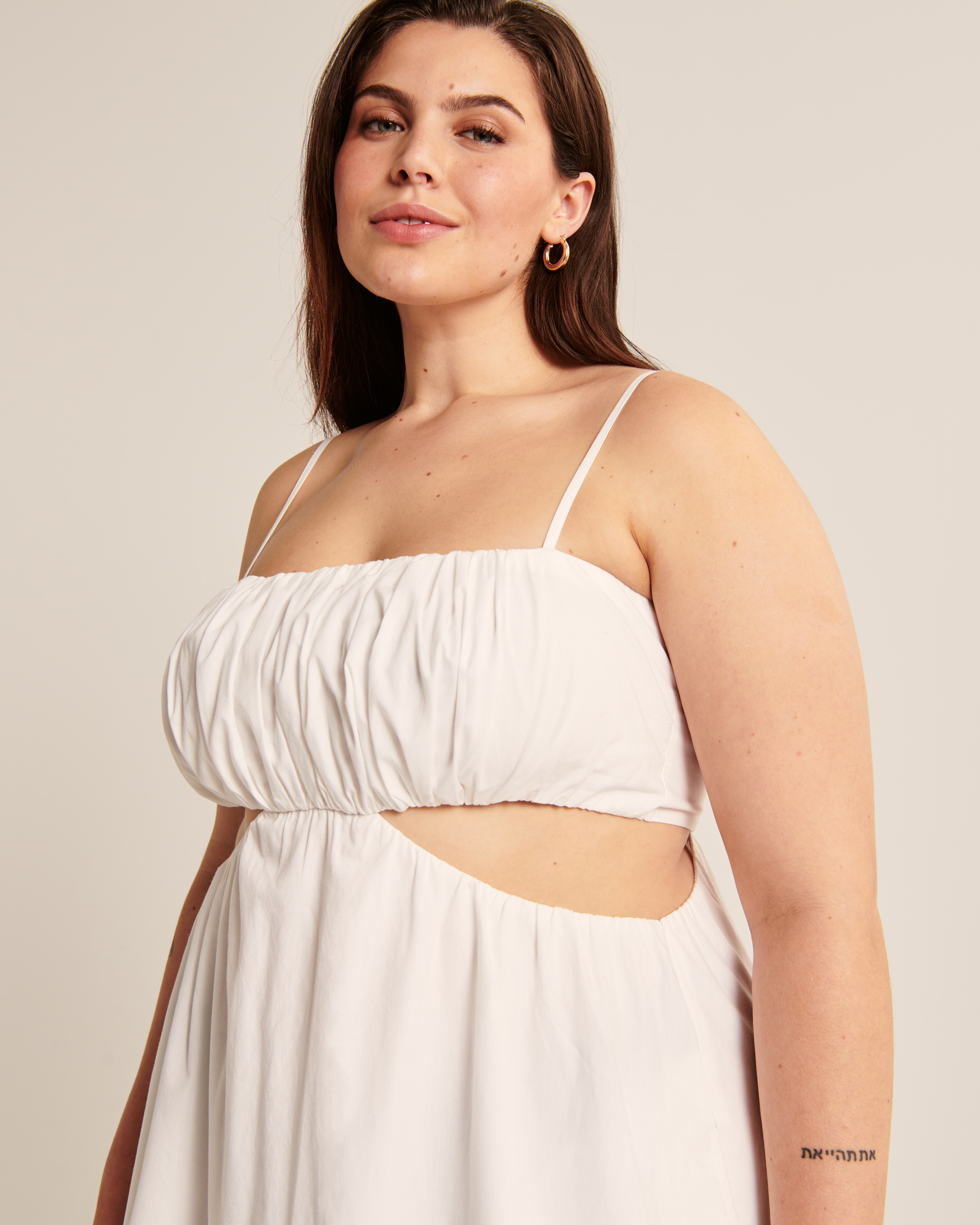 Женское платье Abercrombie & Fitch Bubble Top Maxi, цвет: Белый — фото 3
