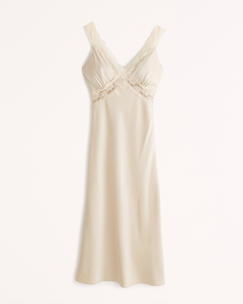 Women's Satin Slip Midi Dress | Women's Sale | Abercrombie.com