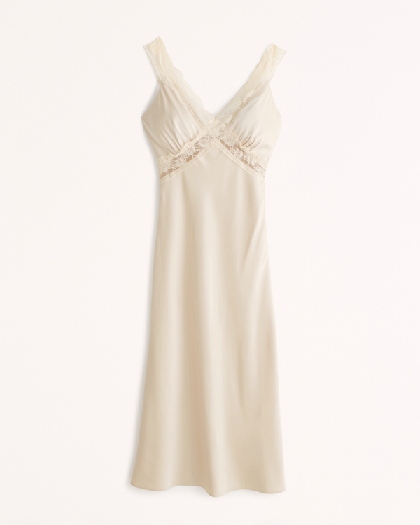 Femme Satin Slip Midi Dress | Femme Robes et combinaisons | Abercrombie.com