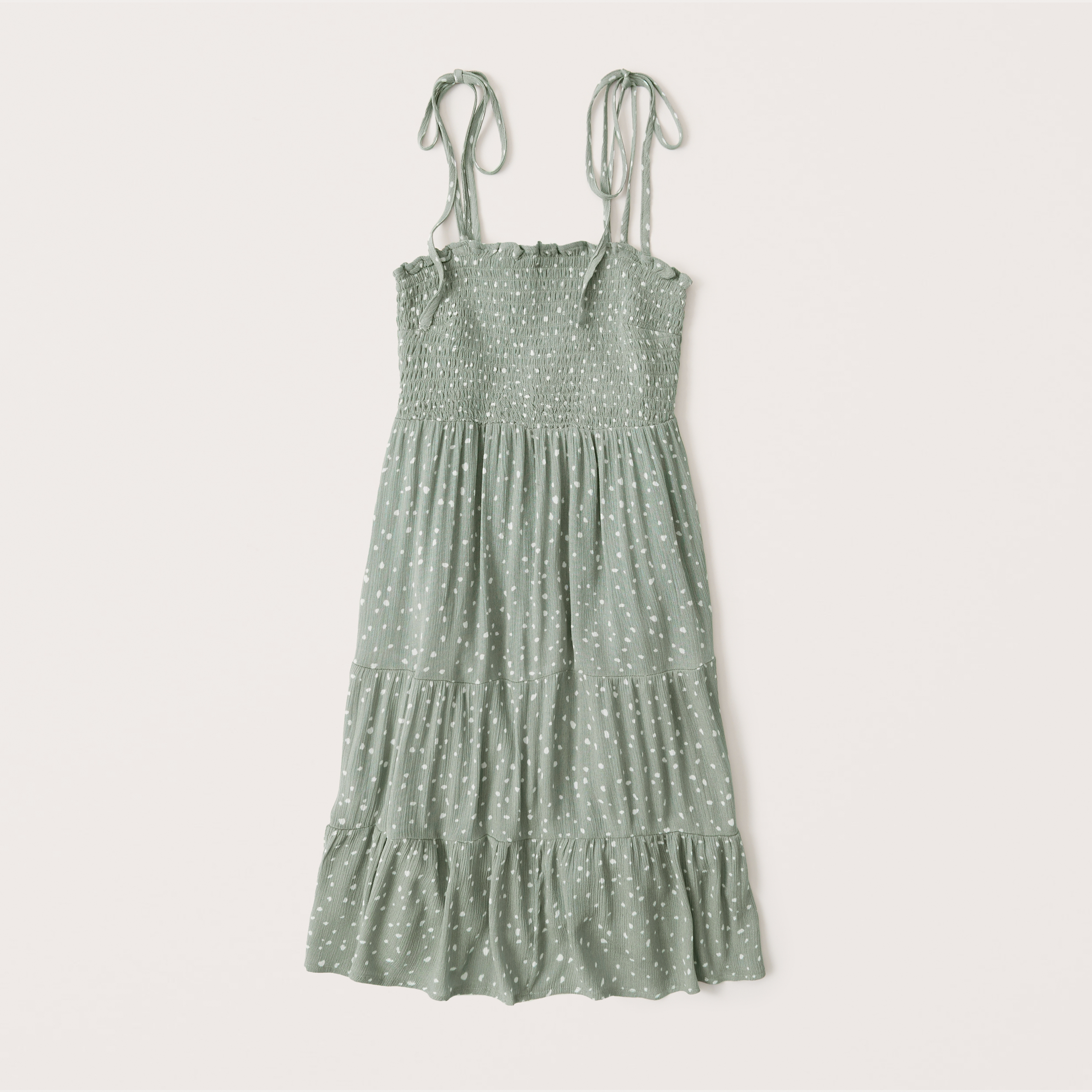 smocked mini dress