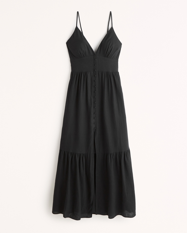 Women's Button-Through Maxi Dress | Women's Dresses & Jumpsuits | Abercrombie.com