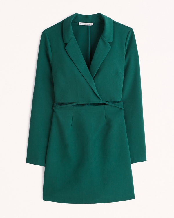 Donna Vestito stile blazer con incrocio sul davanti e cut-out | Donna Vestiti e Salopette lunghe | Abercrombie.com