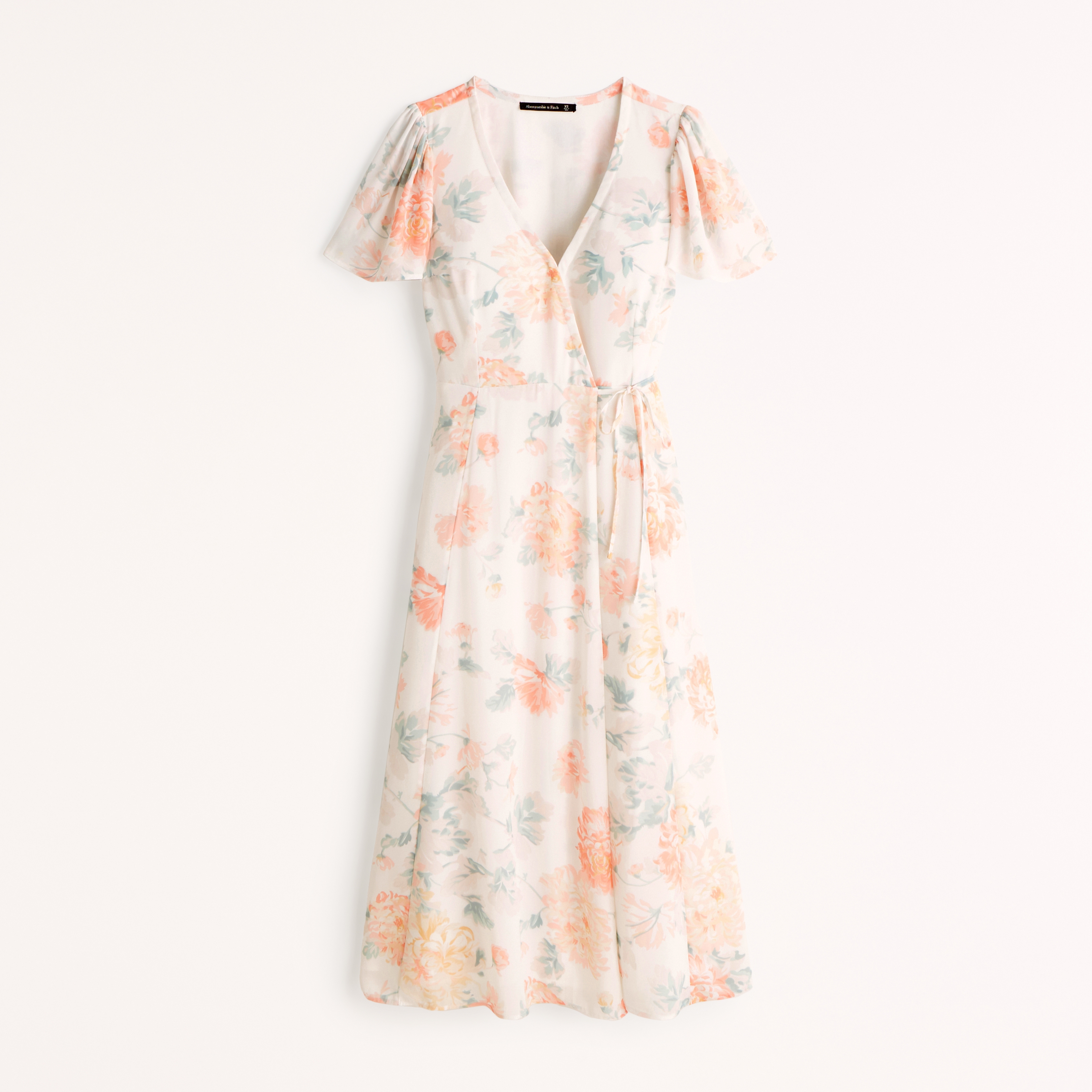 midi dress angel sleeves