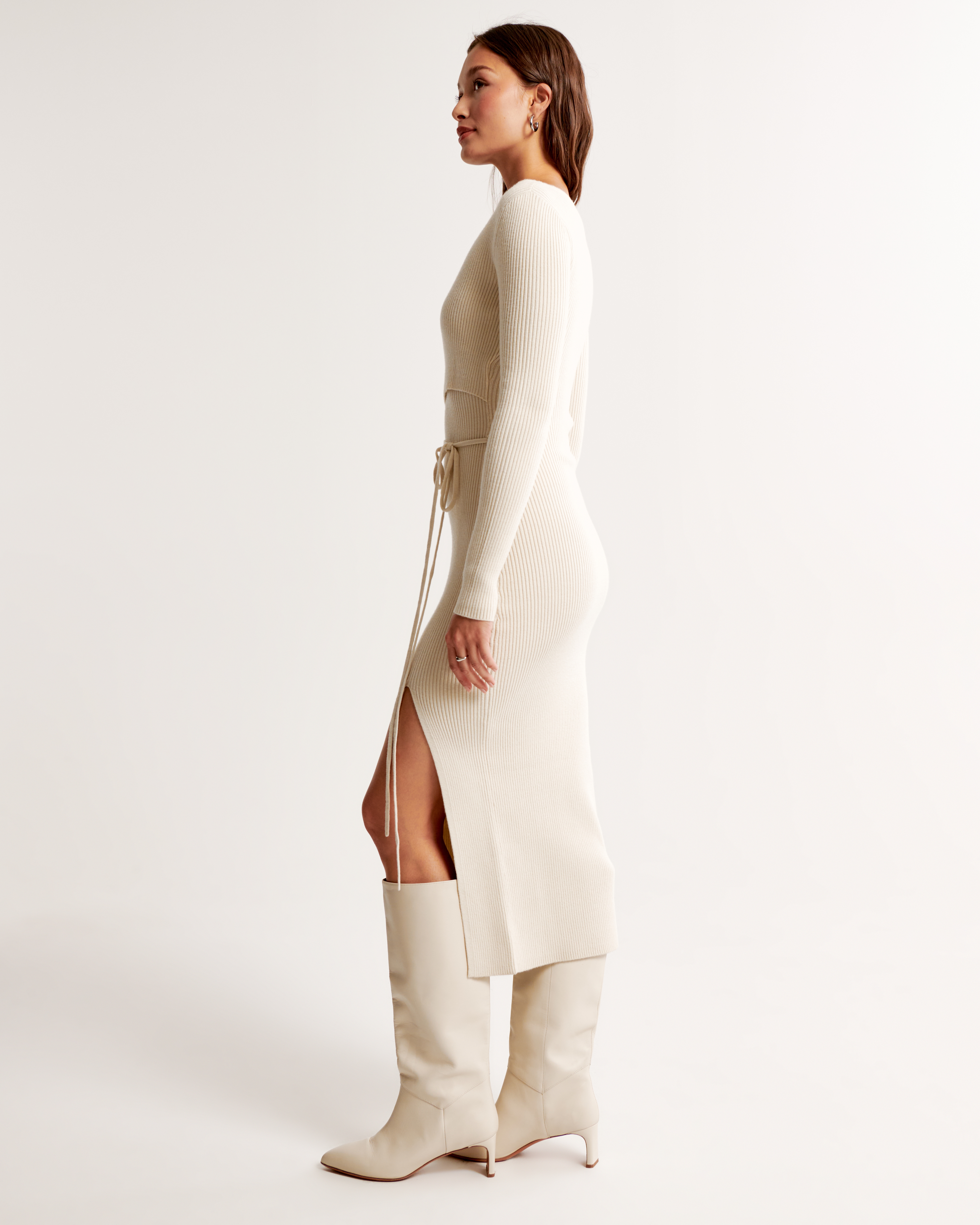 Long sleeve hotsell sweater midi dress