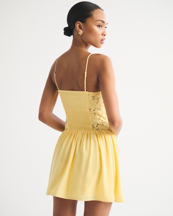 Women's Bra-Free Applique Lace Mini Dress | Women's Dresses & Jumpsuits |  Abercrombie.com