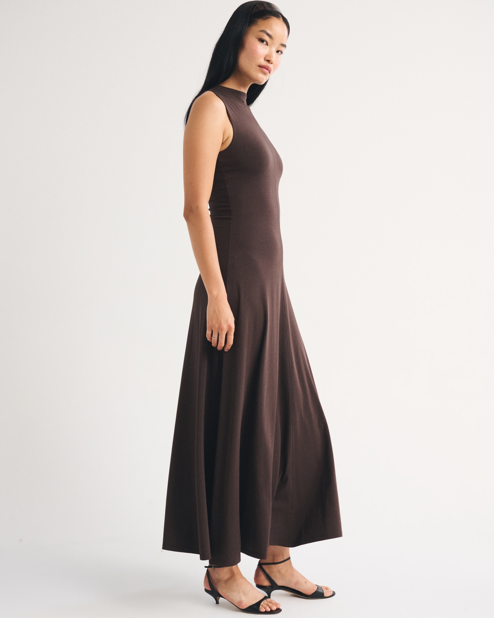 Mock Neck Maxi Dress thumbnail 3