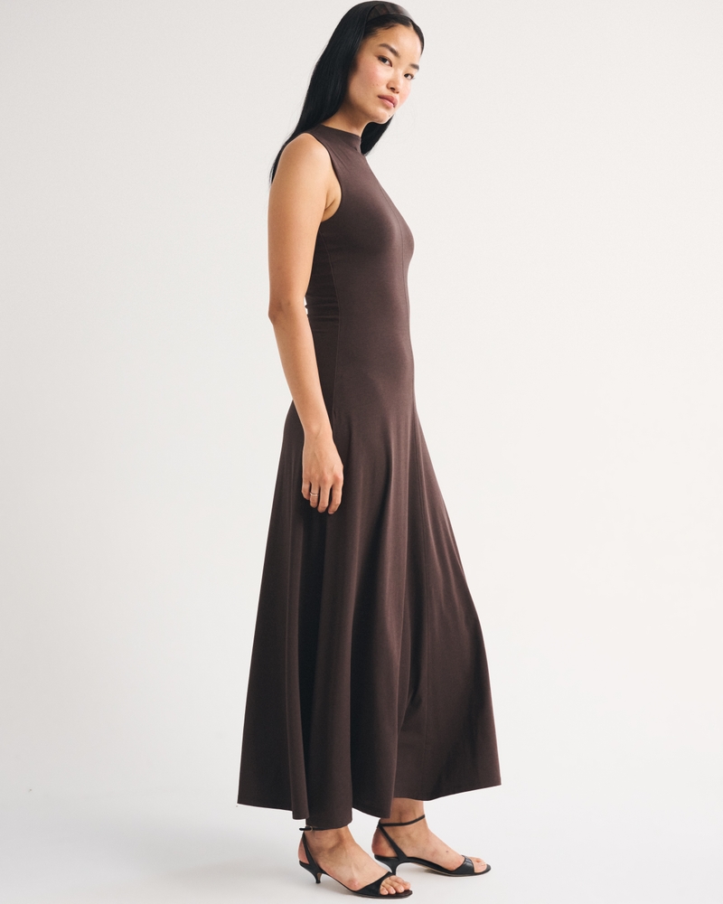 Mock Neck Knit Maxi Dress - thumbnail 9