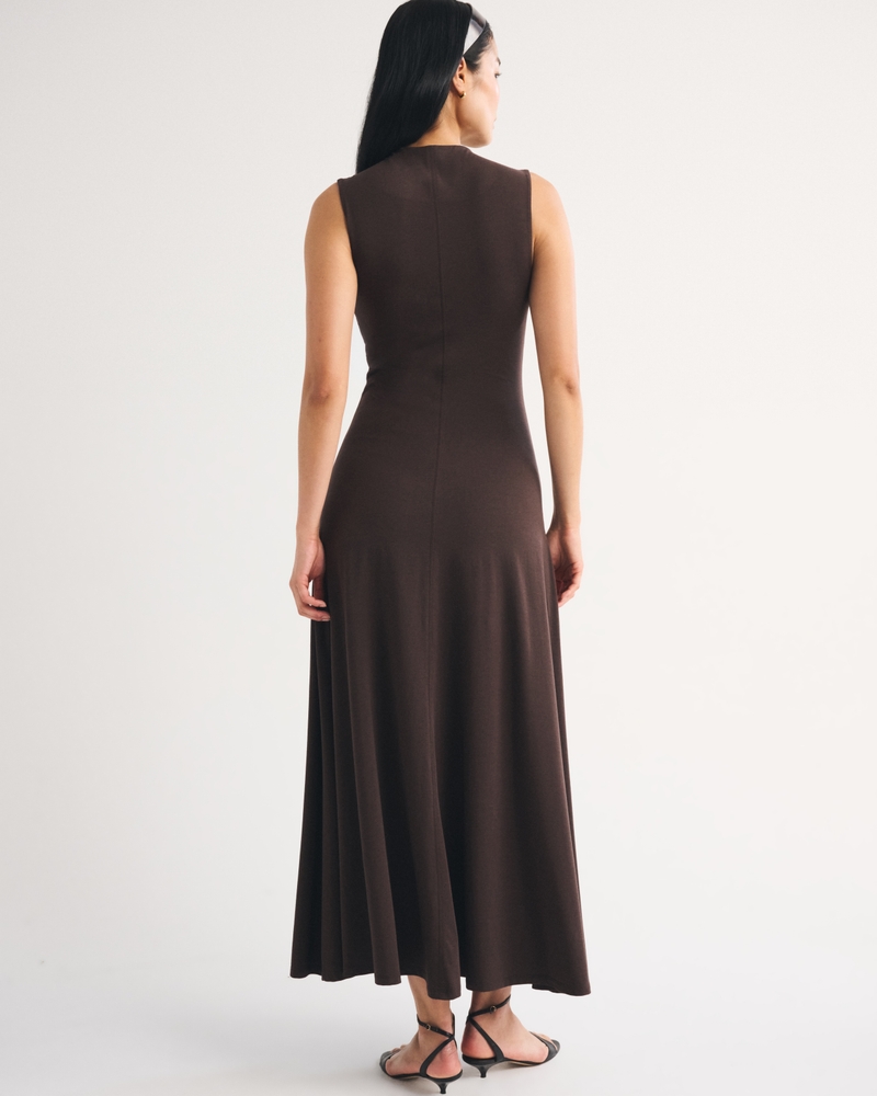 Mock Neck Knit Maxi Dress - thumbnail 10