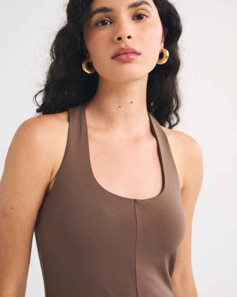 Bra-Free Racer-Back Midi Dress