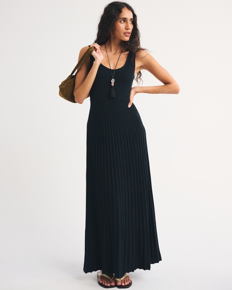 Pleated Maxi Sweater Dress - thumbnail 6