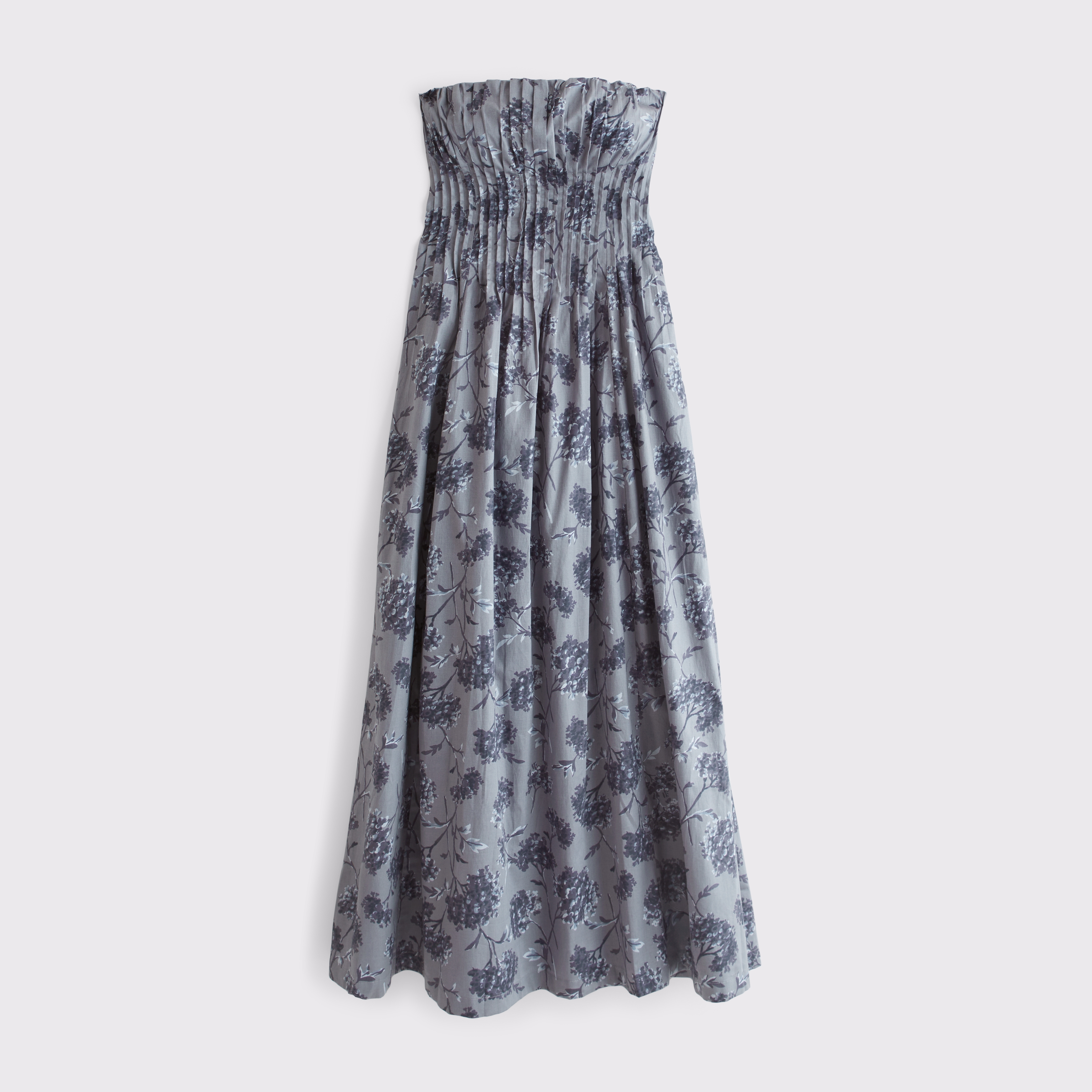 Женский бюстгальтер Abercrombie & Fitch Bra-Free Strapless Pintuck Gown, цвет: Синий серый с принтом — фото 1