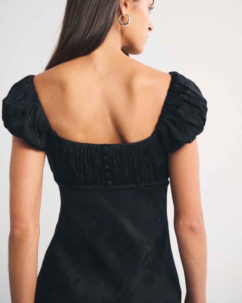 Bra-Free Ruched Satin Maxi Dress - thumbnail 7