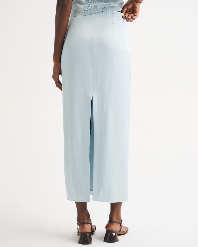 Mid Rise Satin Maxi Set Skirt - thumbnail 3