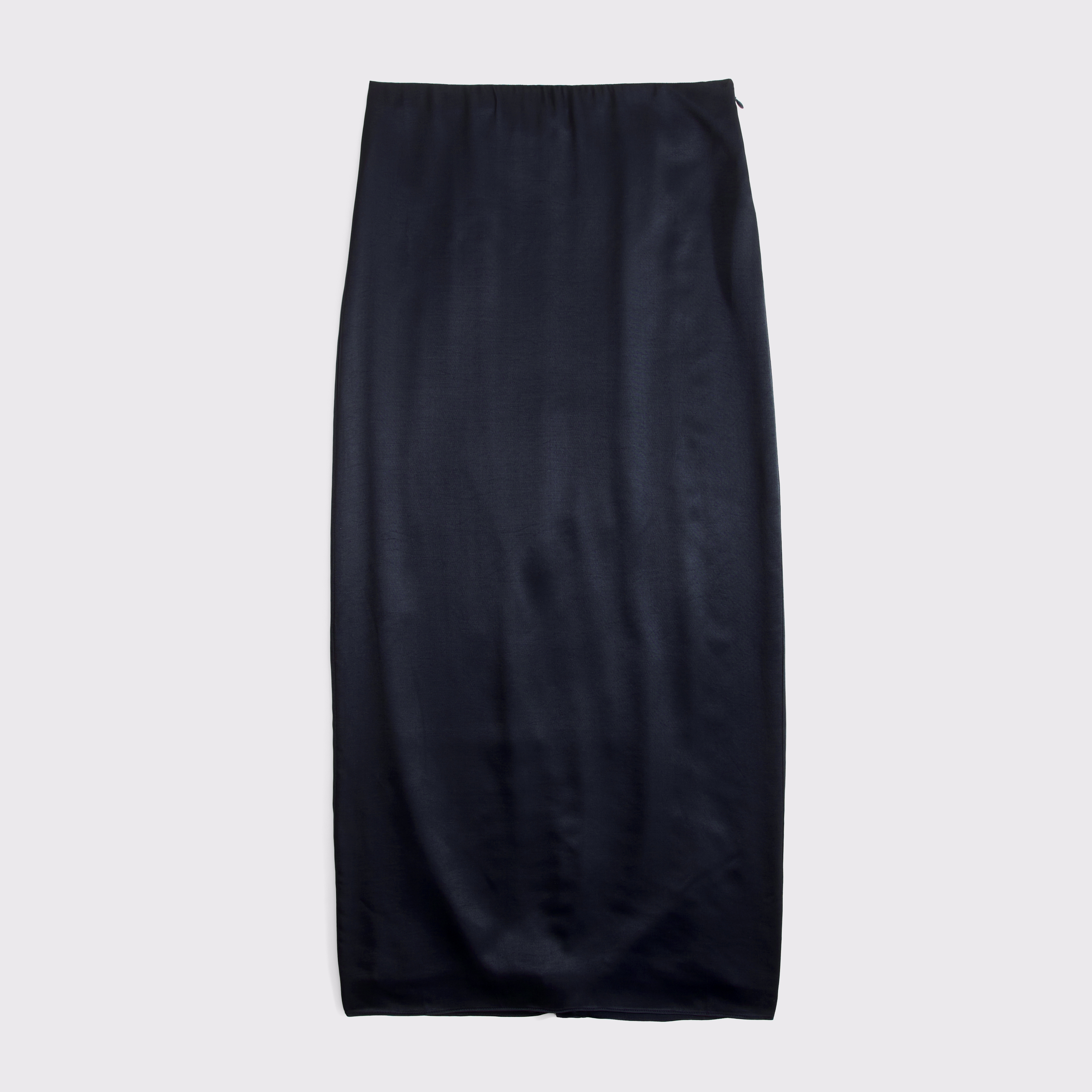 Женские юбки Abercrombie & Fitch Mid Rise Satin Maxi Set, цвет: Чёрный — фото 1