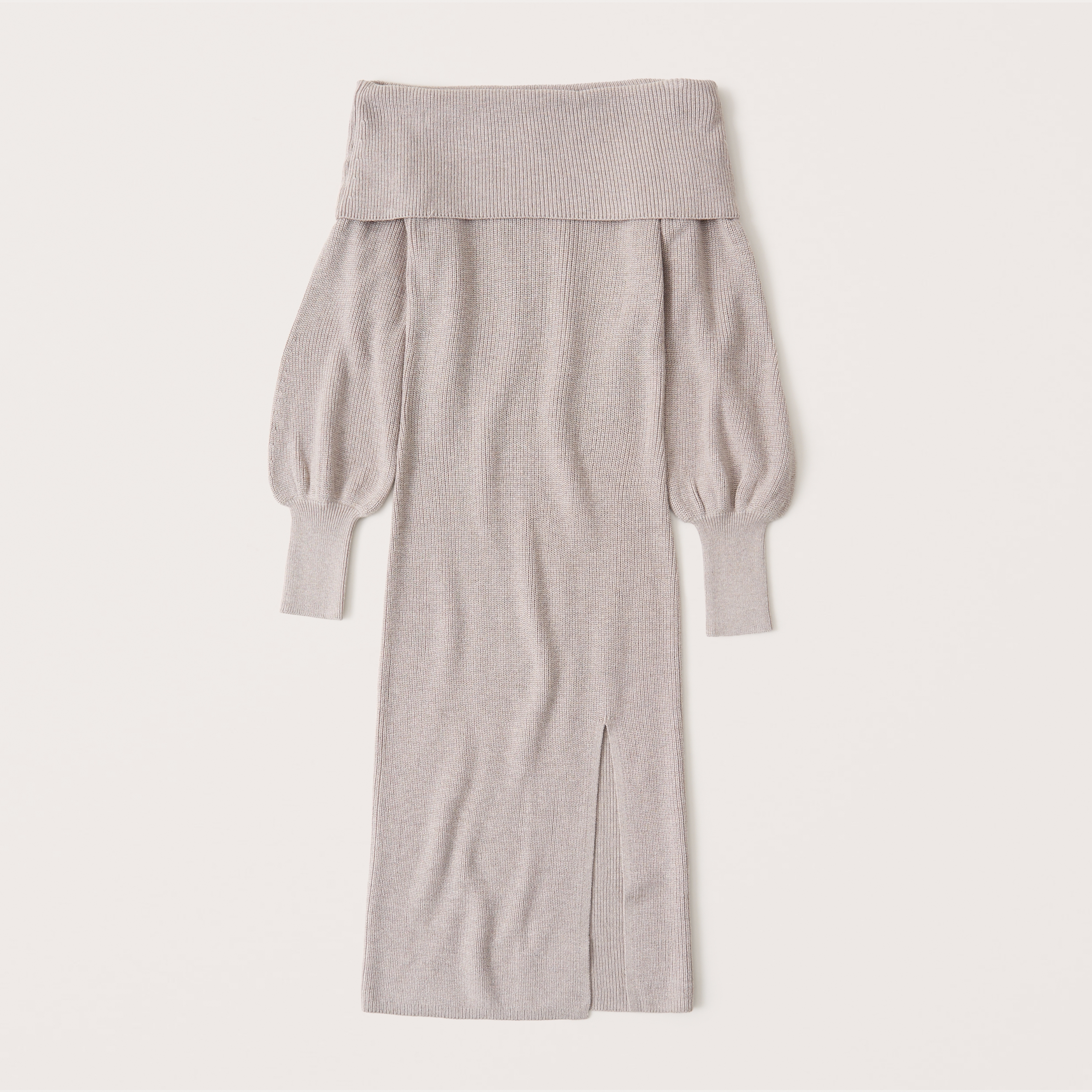 off the shoulder ribbed midi dress