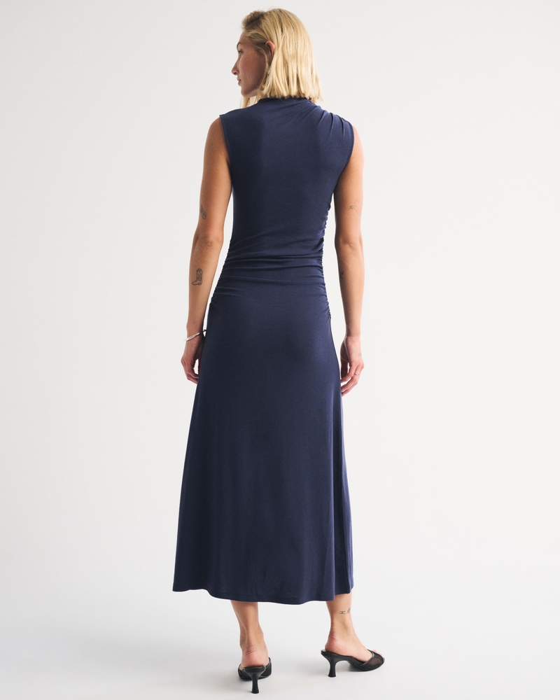 Fine Wool-Blend Mock Neck Maxi Dress - thumbnail 7