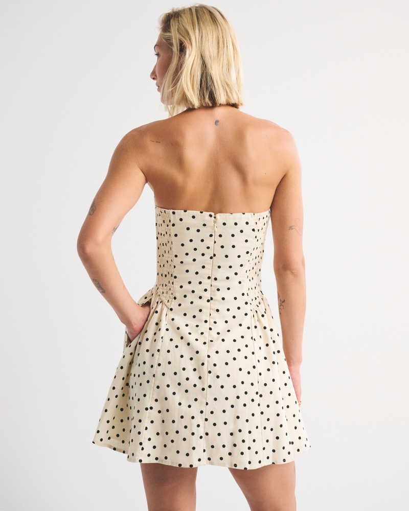 A&F Dylan Bra-Free Linen-Blend Strapless Mini Dress - thumbnail 5