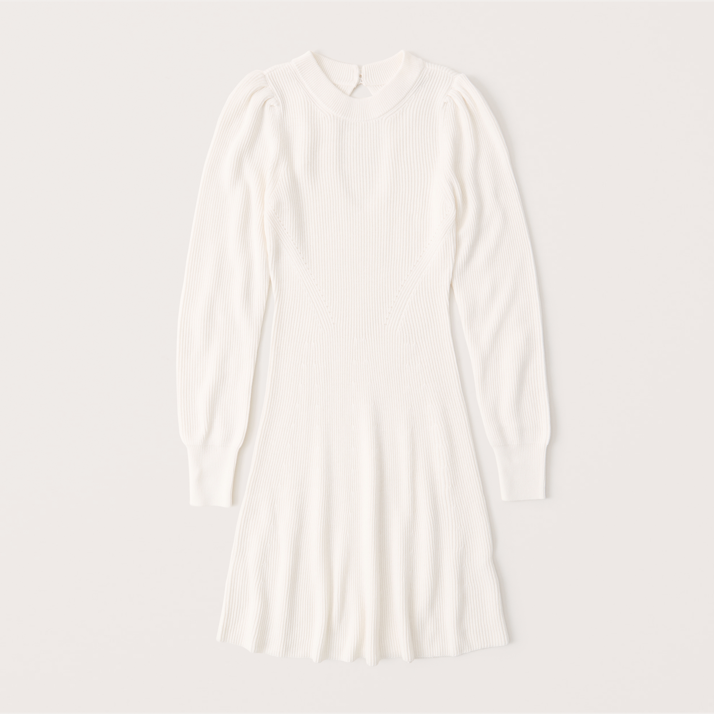 white fit and flare mini dress