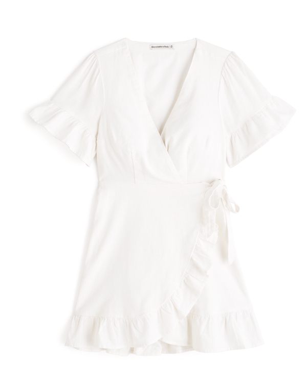 Women's Angel Sleeve Wrap Mini Dress | Women's Dresses & Jumpsuits | Abercrombie.com
