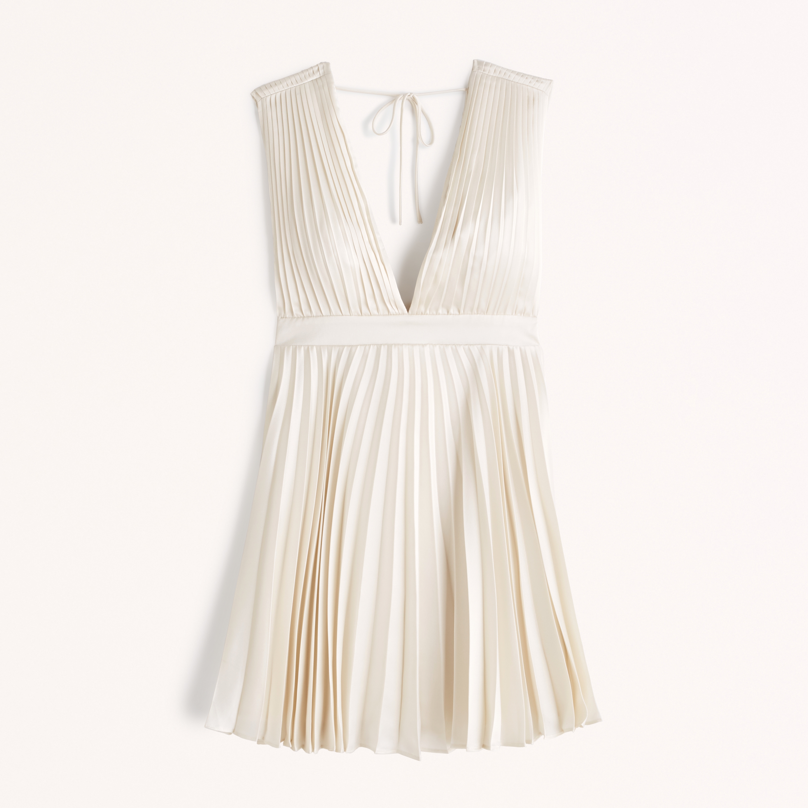 White pleated 2024 mini dress