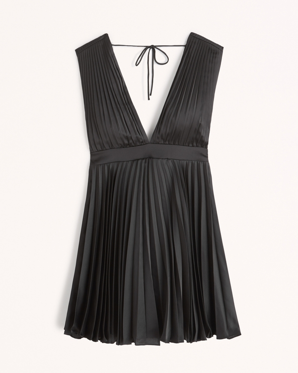 Women's Plunge Pleated Mini Dress | Women's Dresses & Jumpsuits | Abercrombie.com