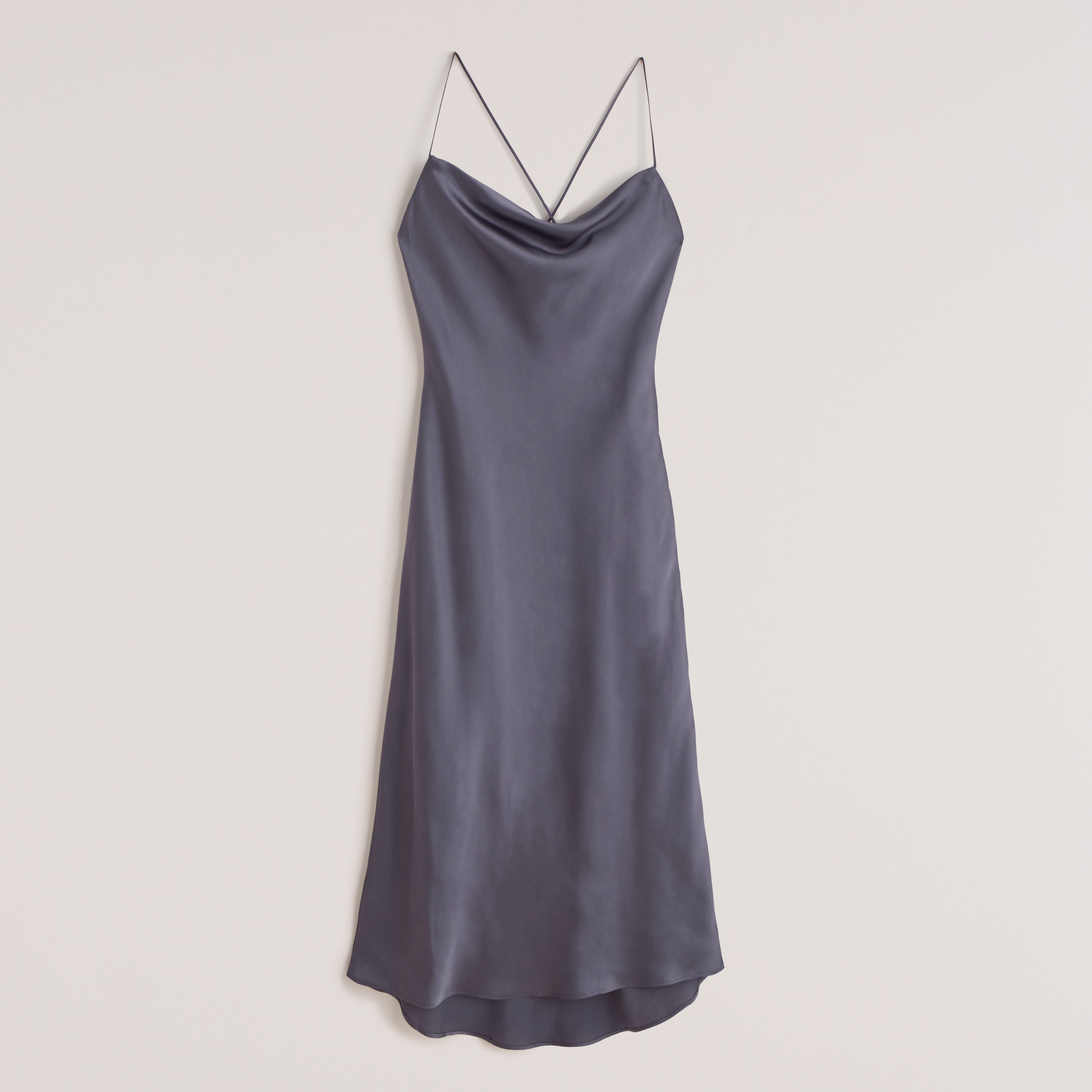 dreamy halter satin midi dress abercrombie