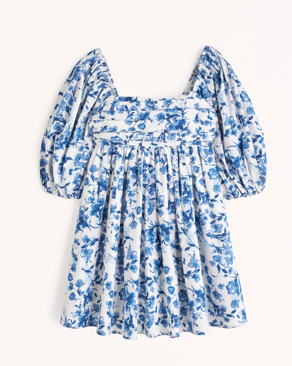 Women's Emerson Poplin Puff Sleeve Mini Dress | Women's Clearance | Abercrombie.com
