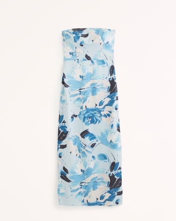Women's Strapless Satin Maxi Dress | Women's Clearance | Abercrombie.com