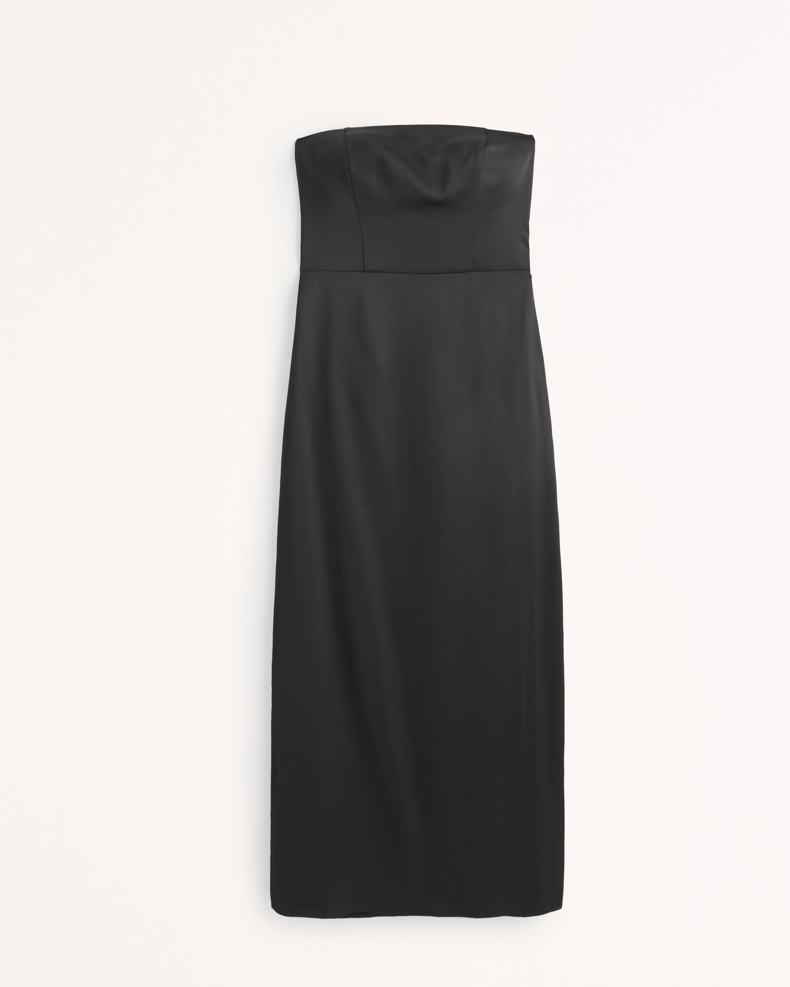 Co Black Smooth Faille Strapless Maxi Dress (Dresses,Maxi