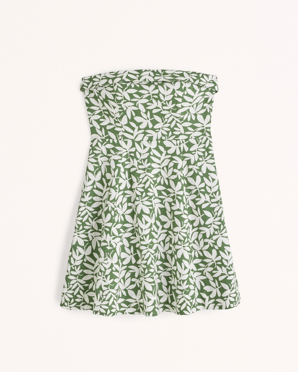 Women's Strapless Linen-Blend Mini Dress | Women's Dresses & Jumpsuits | Abercrombie.com