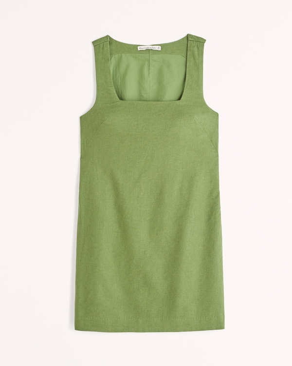 Women's Linen-Blend Wide Strap Mini Dress | Women's Dresses & Jumpsuits | Abercrombie.com