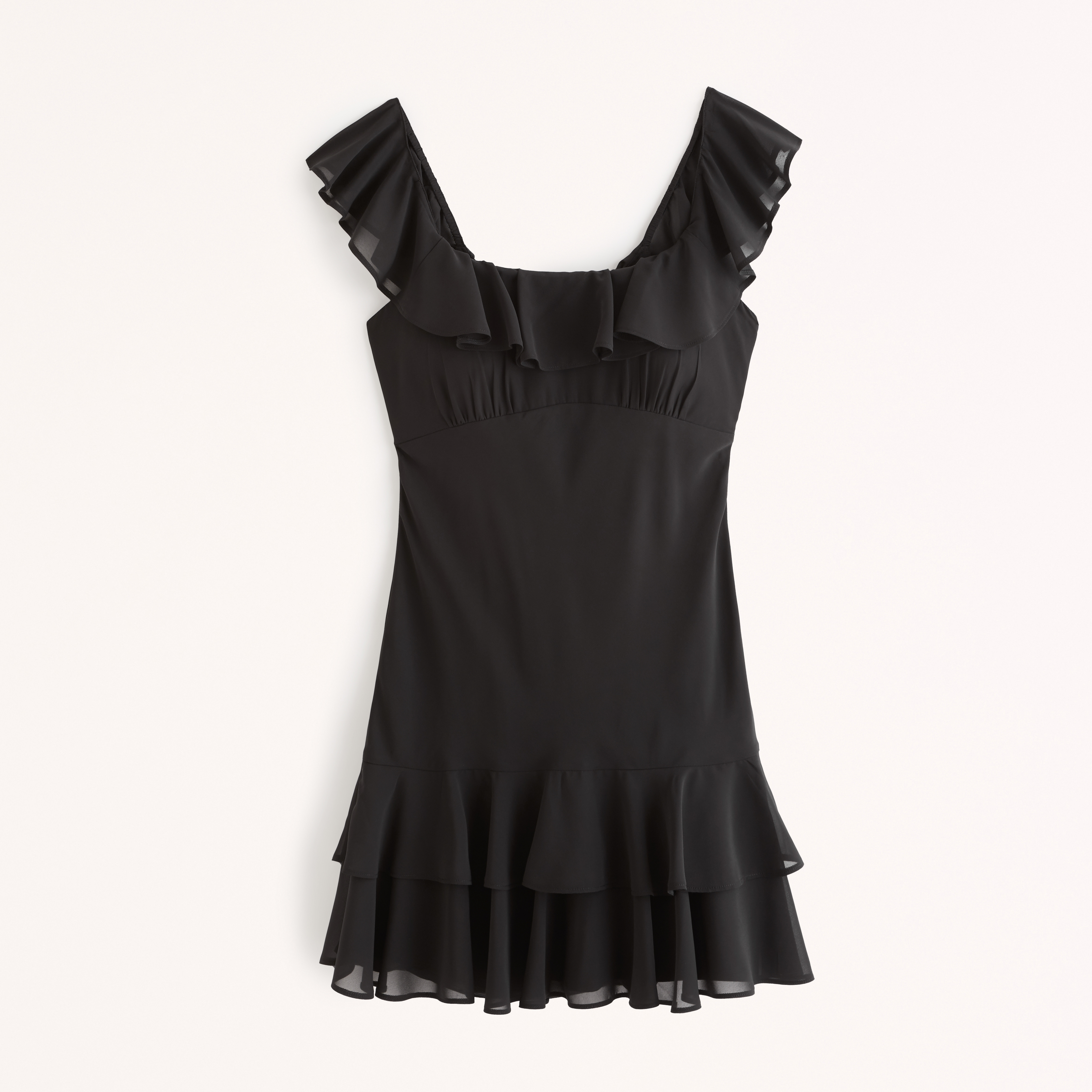 Next black ruffle dress sale