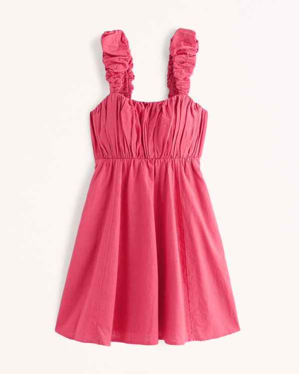 Women's Puff Strap Babydoll Mini Dress | Women's Dresses & Jumpsuits | Abercrombie.com