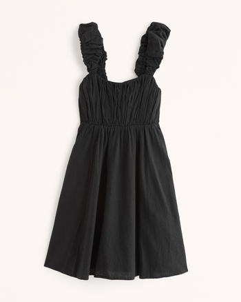 Women's Puff Strap Babydoll Mini Dress | Women's Clearance ...