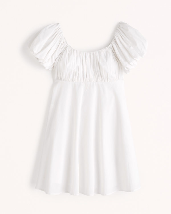 Women's Ruched Puff Sleeve Mini Dress | Women's | Abercrombie.com