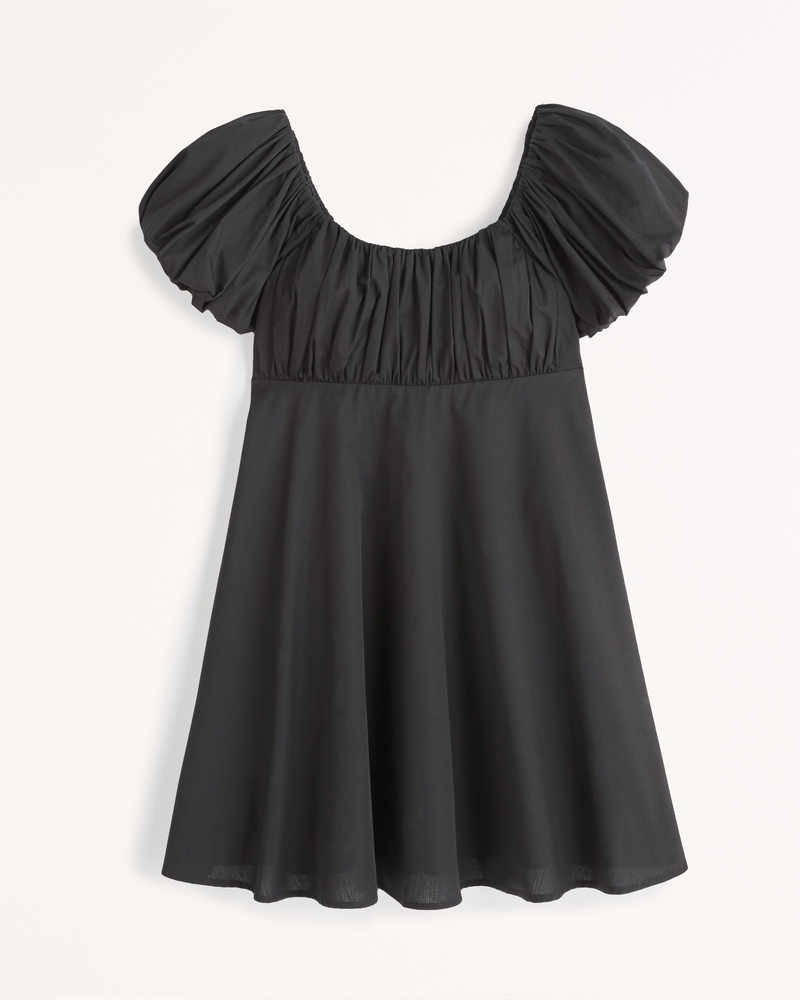 Women's Ruched Puff Sleeve Mini Dress | Women's Clearance | Abercrombie.com
