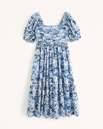 Women's Emerson Poplin Puff Sleeve Midi Dress | Women's Dresses ...