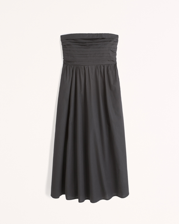 Women's Emerson Strapless Poplin Midi Dress | Women's Dresses & Jumpsuits | Abercrombie.com