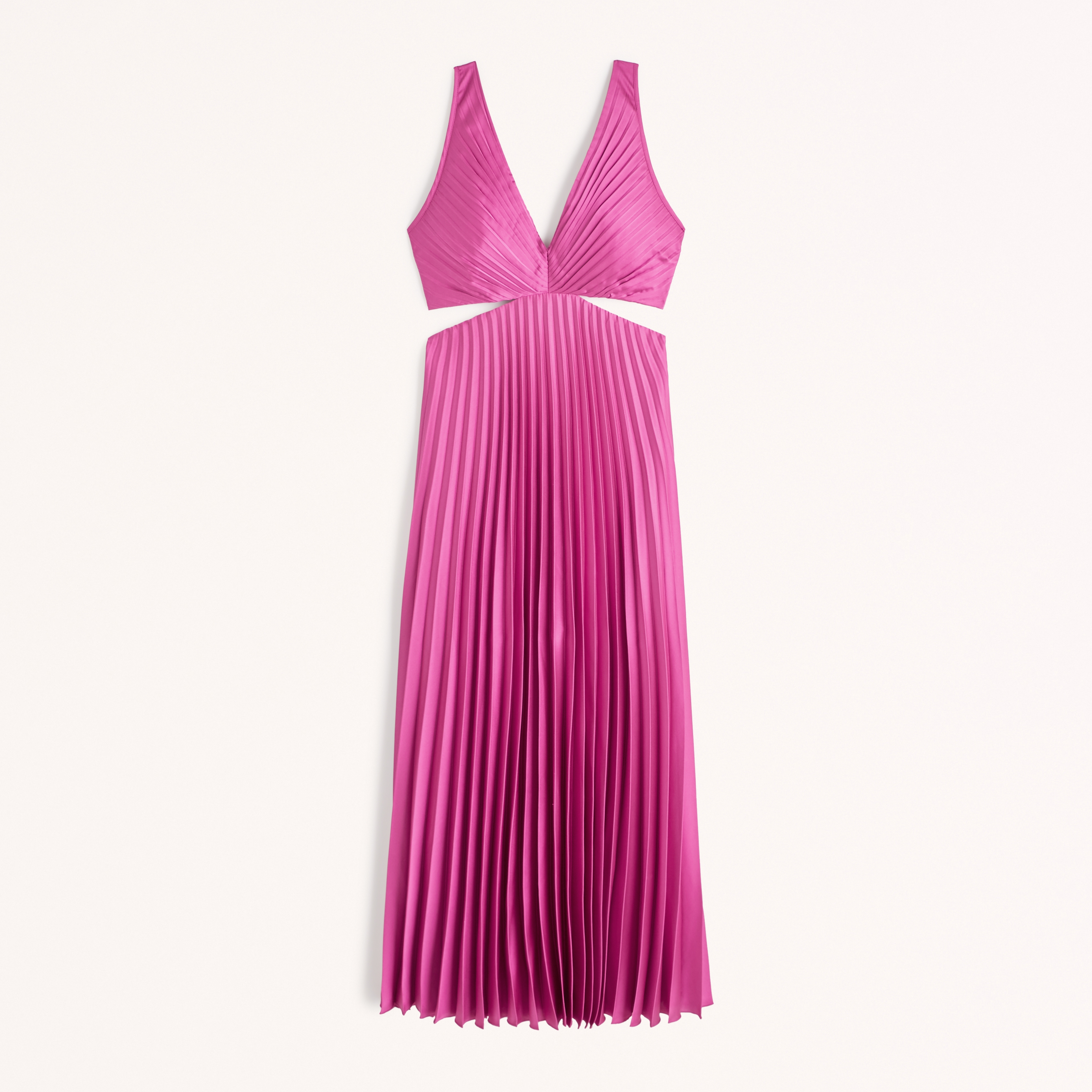 Women's Satin Pleated Cutout Maxi Dress | Women's Clearance