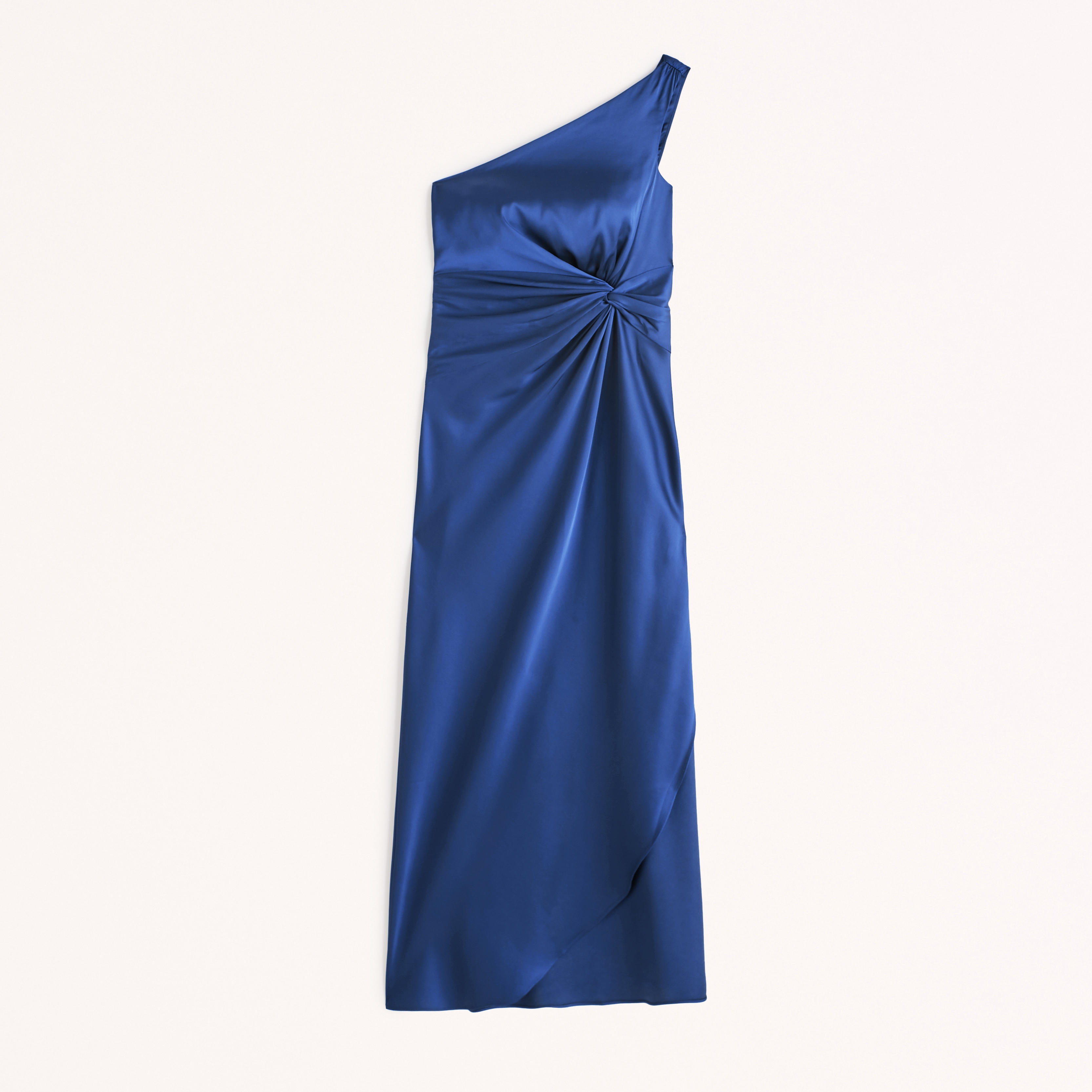 one shoulder satin dress