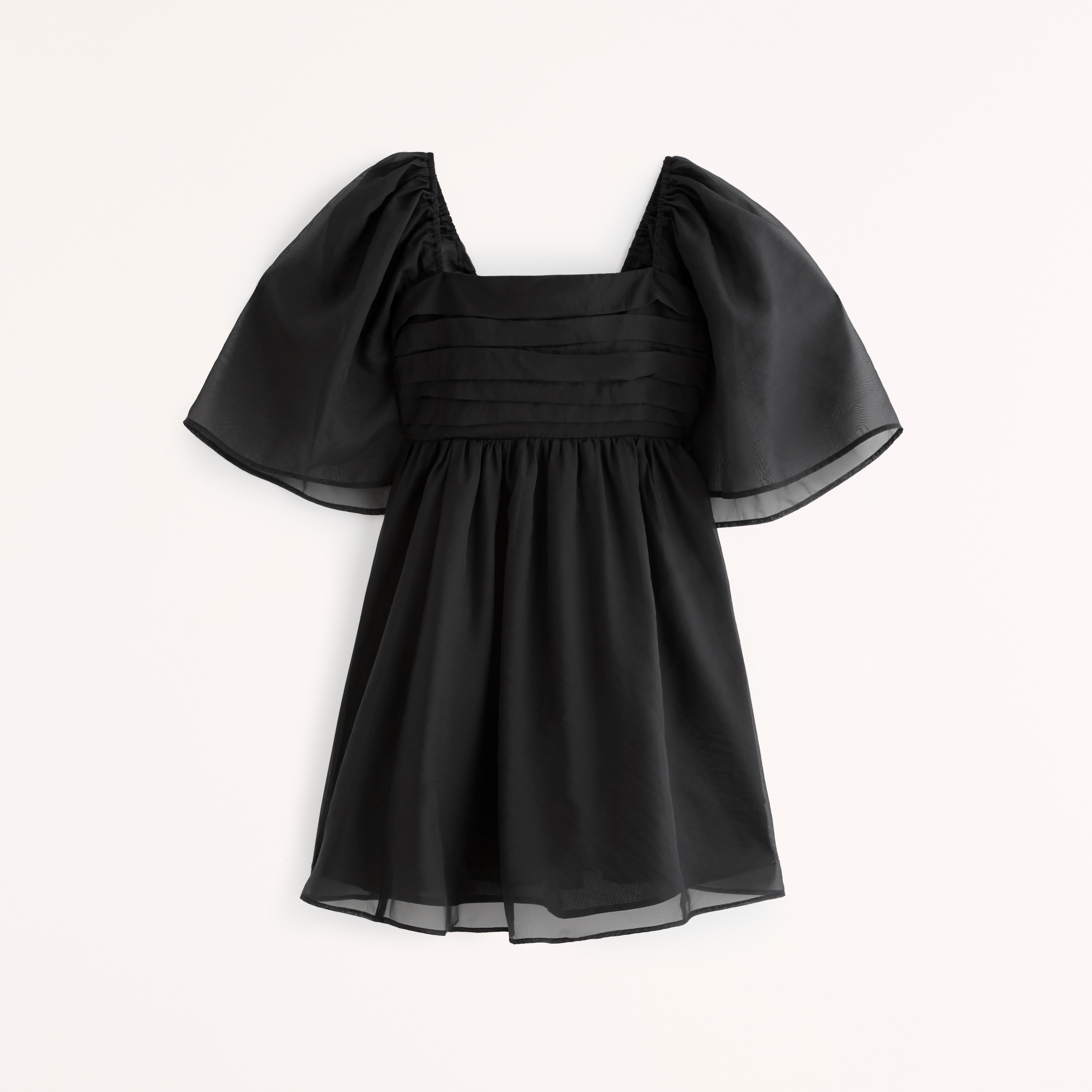 Abercrombie & Fitch Emerson Ruched Angel Sleeve Mini Dress