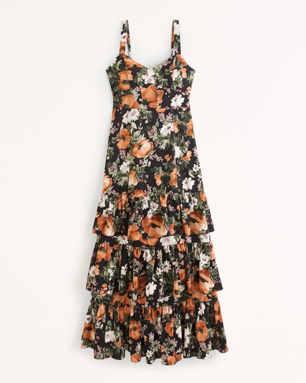Women's Ruffle Tiered Maxi Dress | Women's New Arrivals | Abercrombie.com