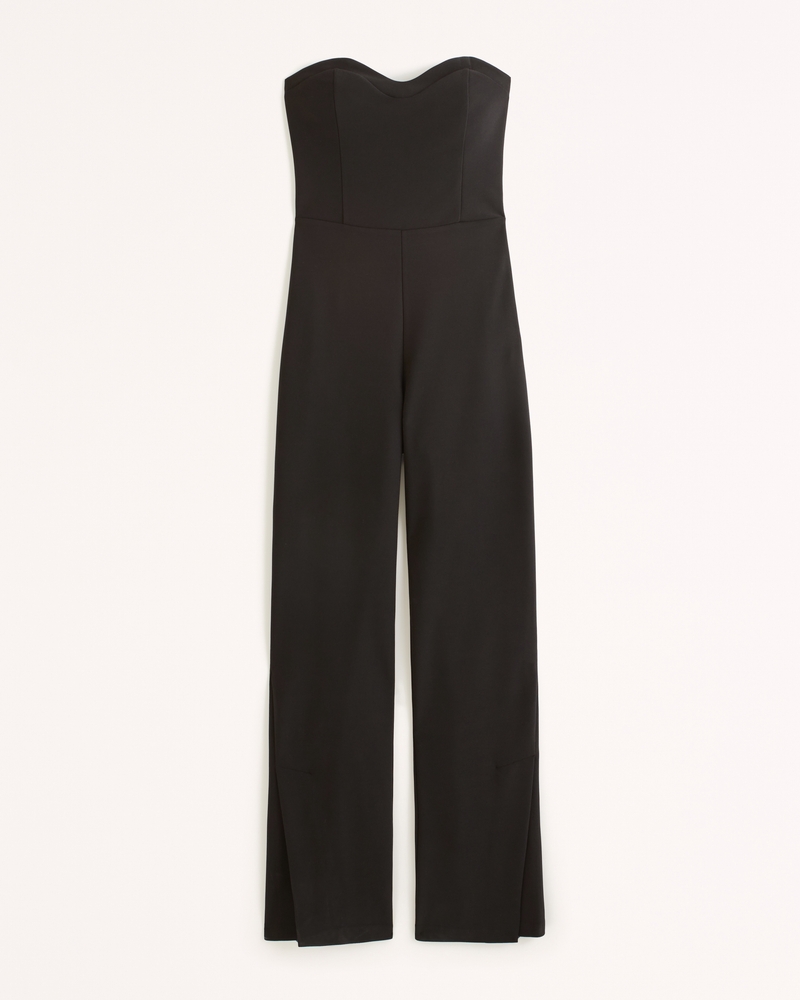 Women's Strapless Crepe Sweetheart Jumpsuit | Women's Clearance ...