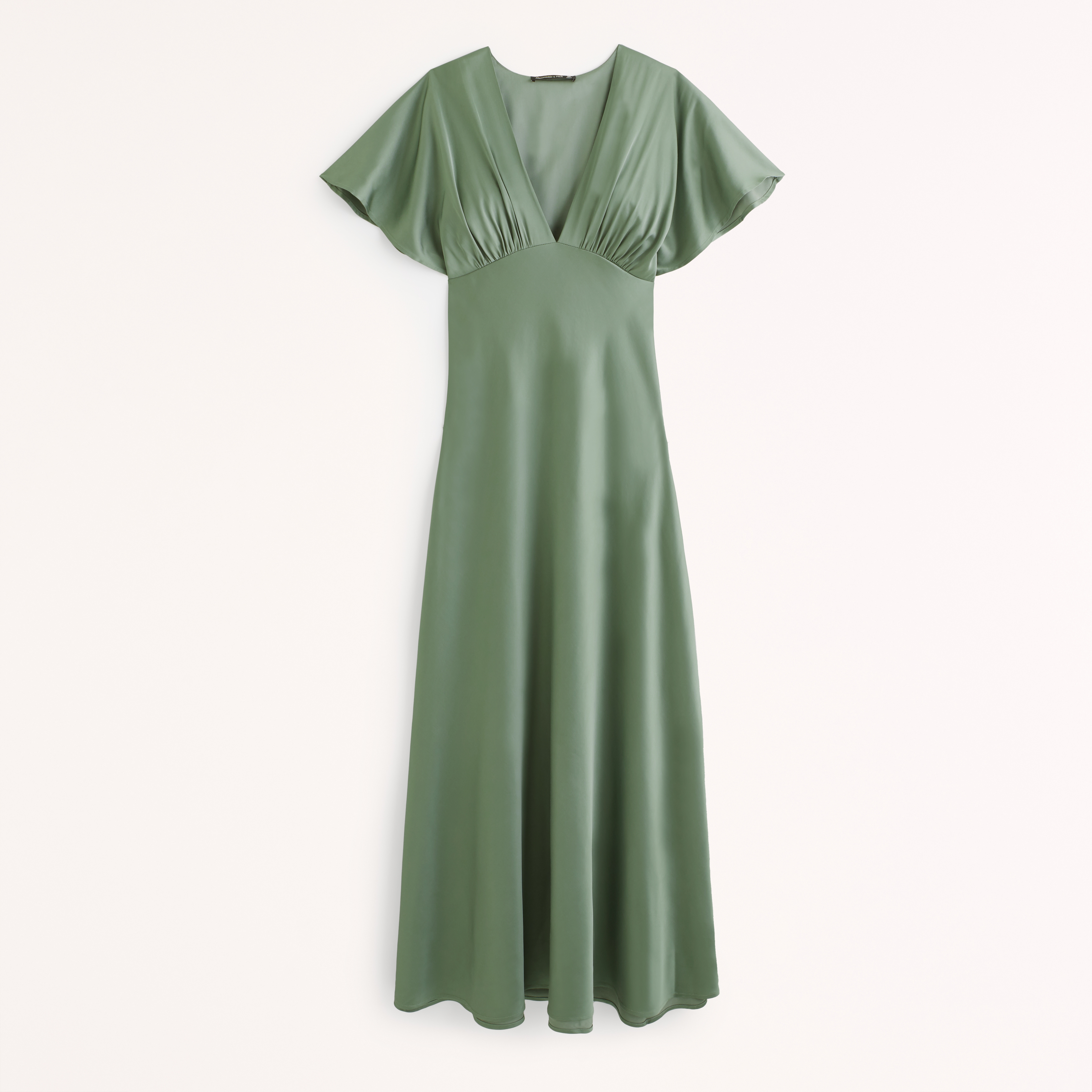 Women's Flutter Sleeve Satin Maxi Dress | Women's Sale